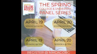 2021 Spring College and University Panel Series - Session 3