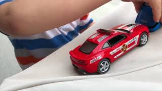 Police Car Chase Red Car Fire Rescue Vehicle Bad Guy