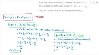 Variance & Standard Deviation of a Discrete Random Variable