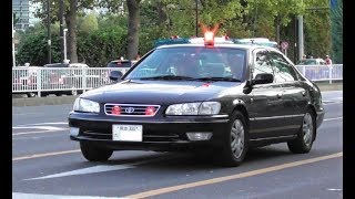 即位礼警備 地方からやって来た珍警察車両!! 謎の「カムリ」覆面も登場!!