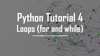 Python Tutorial 4 - Loops (Computational Physics for Absolute Beginners)