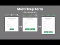 Create Responsive Multi Step Form Using HTML, CSS & JS | Responsive Login & Registration Form