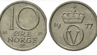 Norway 1977 10 ORE NORGE Coin VALUE + REVIEW