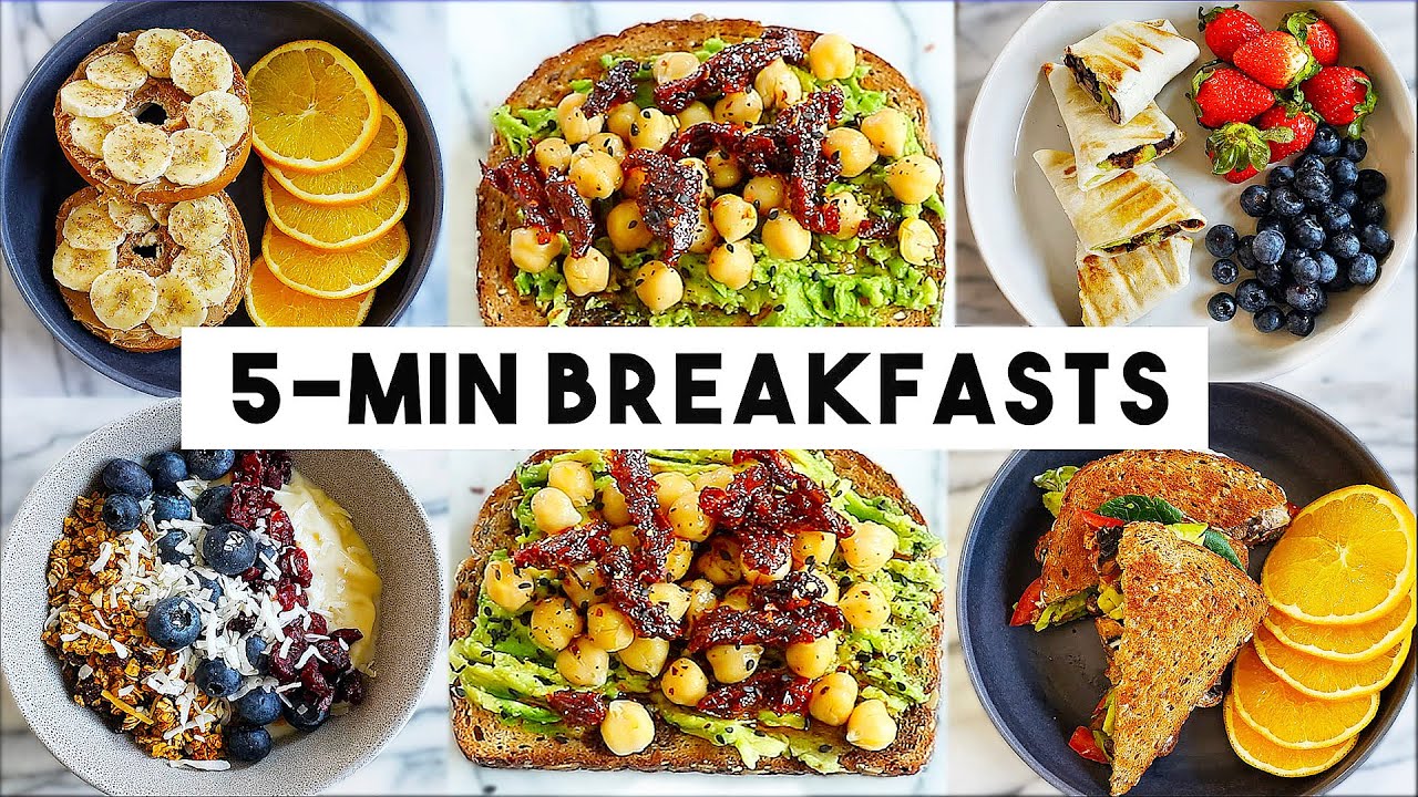 EASY 5-MINUTE BREAKFAST IDEAS (vegan) - DailyVeganLife.com