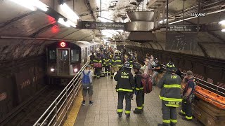 Man Pushed on Tracks, Rescued, Curses Firefighters / Grand Central Terminal Manhattan 8.25.21