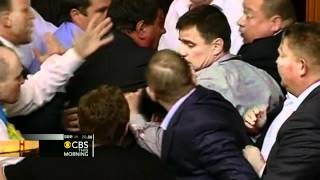 Fistfight in the Ukrainian parliament