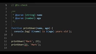 JavaScript Type Checking (TS in JS)