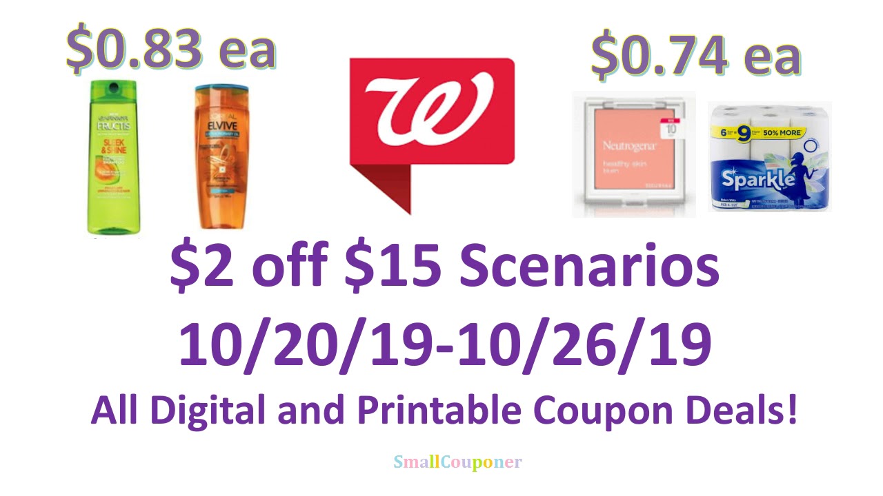 Walgreens $2 Off $15 Scenarios 10/20/19-10/26/19! All Digital And ...