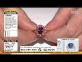 luxoro 10k gold aaa amber garnet u0026 diamond royal bloom ring 2.90ctw