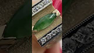 Men's Jade and Diamond Ring