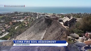 Soil experts assess hillside charred in Loma Fire