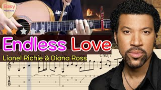 💗Endless Love - Lionel Richie & Diana Ross💗Easy Fingerstyle Acoustic Guitar Tutorial - Tabs & Chords