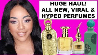 HUGE MIDDLE EASTERN FRAGRANCES HAUL| ALL VIRAL PERFUMES| UNBOXING AND FIRST IMPRESSION