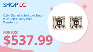 Luxoro 14K Gold AAA Turkizite Solitaire Stud Earrings 2.50 ctw