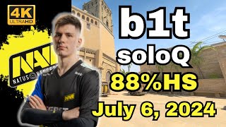 b1t soloQ 88%HS (mirage) | FACEIT Ranked | July 6, 2024 #cs2 #pov