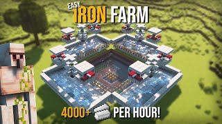 Minecraft's BEST IRON FARM 1.19 - 62+ Stacks PER HOUR !