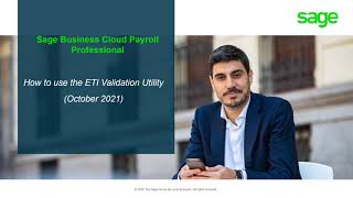 Sage Business Cloud Payroll Professional ETI Validation Utility October 2021