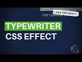 DevTips Daily: Creating a Typewriter animation effect with CSS