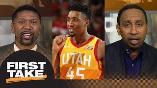 Stephen A. Smith and Jalen Rose pick Donovan Mitchell for Rookie of the Year | First Take | ESPN