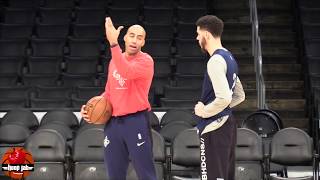 Lonzo Ball Makes 45 3 Pointers After Pelicans Shooting Practice At Staples Cente