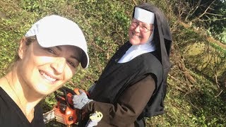 Chainsaw-wielding nun helps with Hurricane Irma clean-up