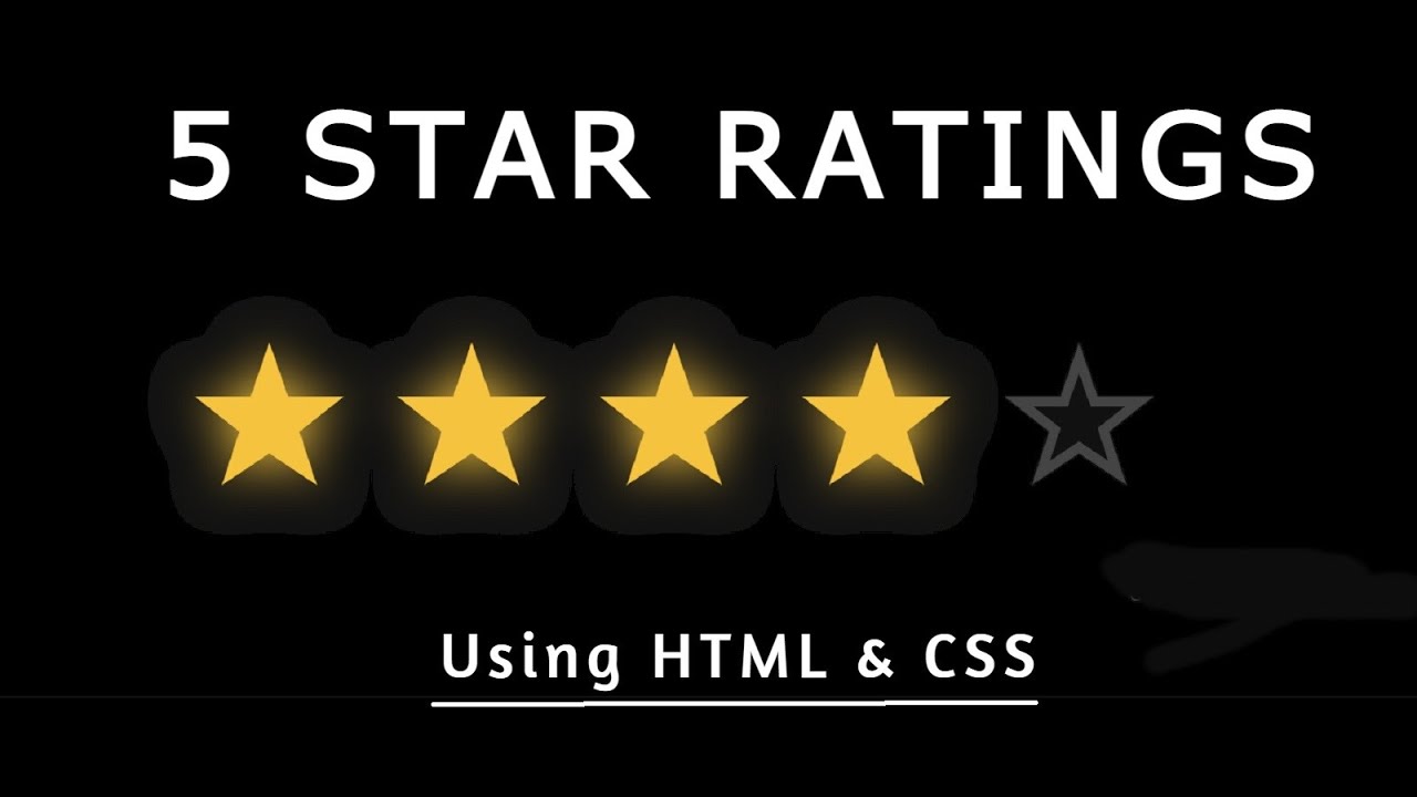 Star Rating Design Using Simple HTML & CSS - YouTube