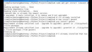 Python Tutorial - Install Gevent Inside Virtualenv