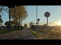 driving in the netherlands. sunset serenade. cruising the dutch countryside from amsterdam to leiden