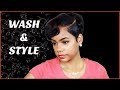 How I Wash, Style & Mold My Pixie Cut At Home | Relaxed Short Hair | Leann DuBois