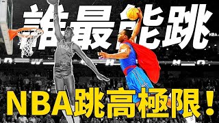 誰是NBA跳的最高的人？他跳起來能摸到籃板上沿，還有人摸高4米實在太誇張！【NBA話題】球哥說