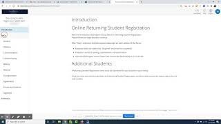 Returning Student Registration in PS Parent Portal