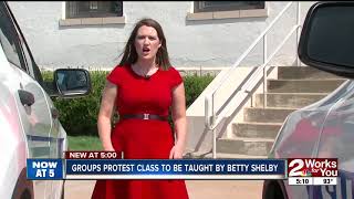 Groups protest class taught by Betty Shelby