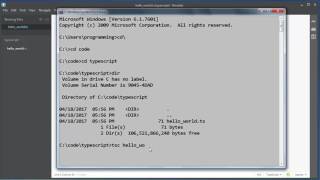 Hello World in Typescript - TypeScript tutorial