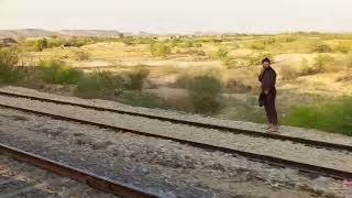 7Up Tazgam Express Fastest Train Journey Jhimpir to Bhalori Railway Bridge Sindh Pakistan🇵🇰🇵🇰