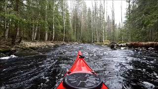 Spring rafting fun in Multia, southern central Finland