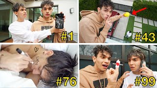Pranking My Twin Brother 100 TIMES In The SAME DAY!!!