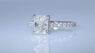 2.05CT Colorless Elongated Radiant Diamond Hidden Halo Engagement Ring GIA Cert/Appr $25K  $9250