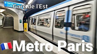 Metro line 7 at Paris Gare de l’Est | 🇫🇷 Paris, France