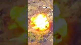 Russian 257 Pion self-propelled artillery system gets annihilated by cluster munitions #warinukraine