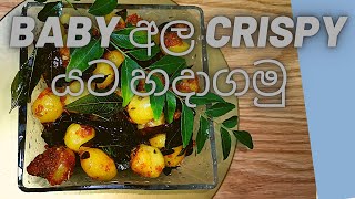 රසවත් අල බැදුමක් හදාගමු | How to make Baby Potato Fry in Sinhala | Ammige Kitchen