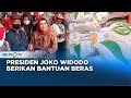 Ratusan Warga Terima Bantuan Beras dari Presiden Joko Widodo