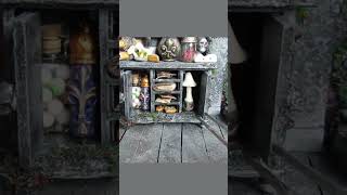 Mini dollhouse hutch and witch miniature  items