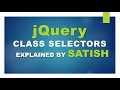 learn jQuery, Class Selector Explained #jquery  #jquerytutorial  #class  #selectors