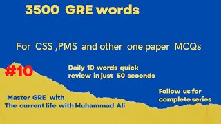 GRE Vocabulary words | 3500 GRE words list for CSS |Learn vocabulary | English vocab #shorts