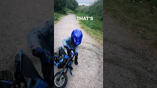 His first donut! On his ebike! #donut s #ebike #dirtbike #daddysboy #evercross