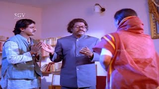 Lokesh Completely Fooled By Shivarajkumar Family | Comedy Scene | Aasegobba Meesegobba Kananda Film