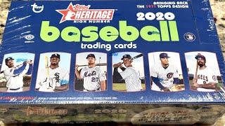 NEW RELEASE!  2020 TOPPS HERITAGE HIGH NUMBER BASEBALL CARD HOBBY BOX OPENING!