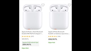 Hepsiburada Rezaleti Apple Airpods 2 Bluetooth Kulaklık