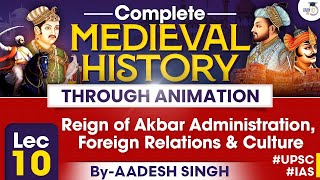 Complete Medieval History Through Animation | Lec 10 | Reign of Akbar Administration