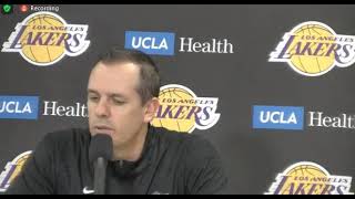 Frank Vogel talks about LeBron James ejection; Lakers beat the Pistons